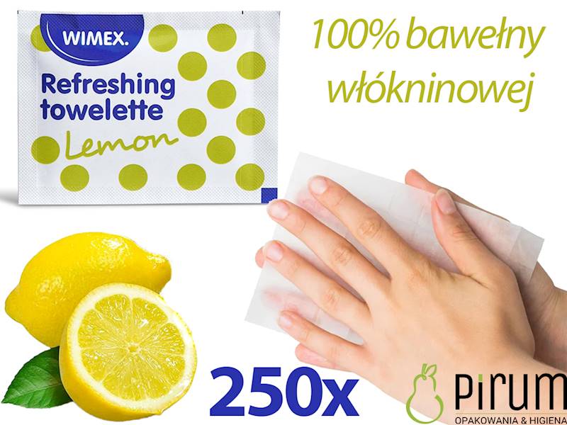 Chusteczki Odświeżające Cytryna 250szt Wimex 71598