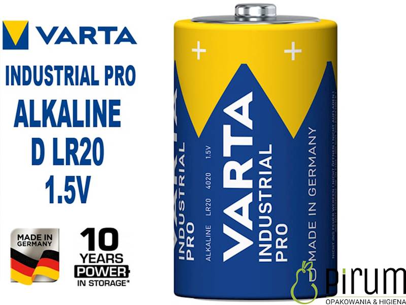 VARTA Bateria LR20 Alkaiczna Industrial PRO 1szt