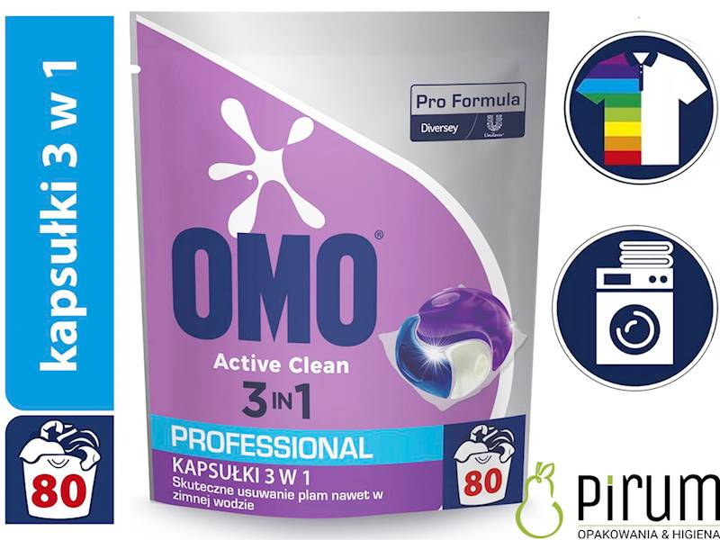 OMO 80szt PRO Kapsułki Active Clean 3in1