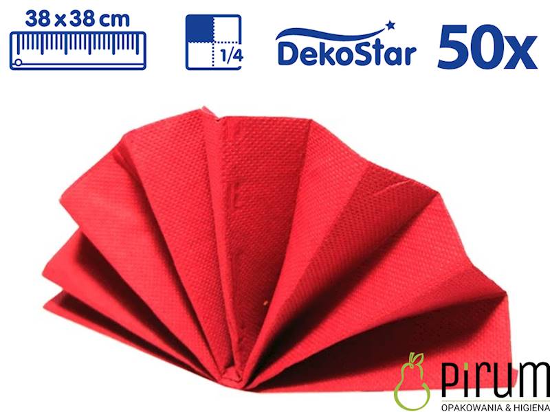 Serwetki 38x38 Czerwone DekoStar 50szt Wimex 87001