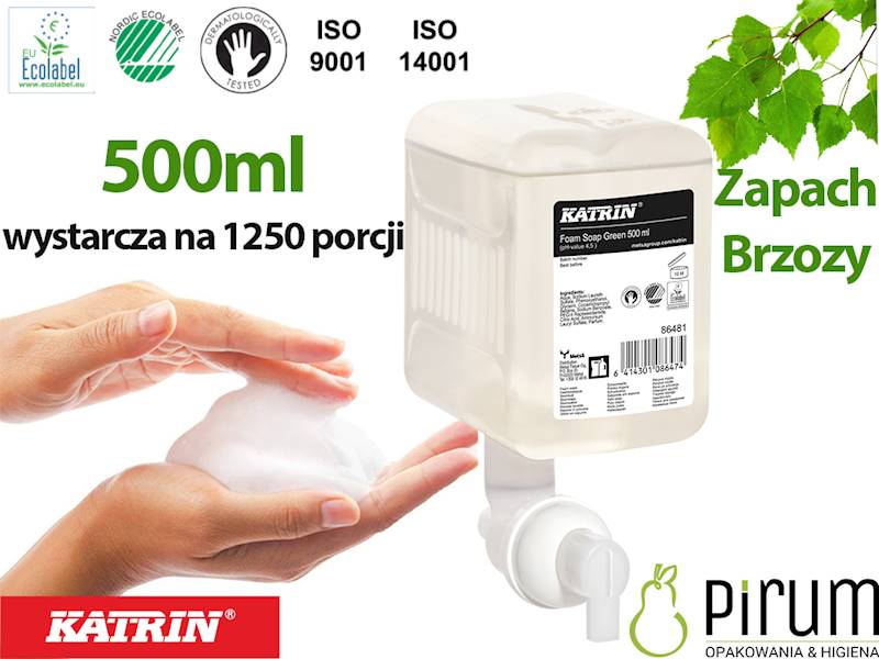 Katrin 86481 GREEN 500ml Mydło PIANKA 1250 użyć 