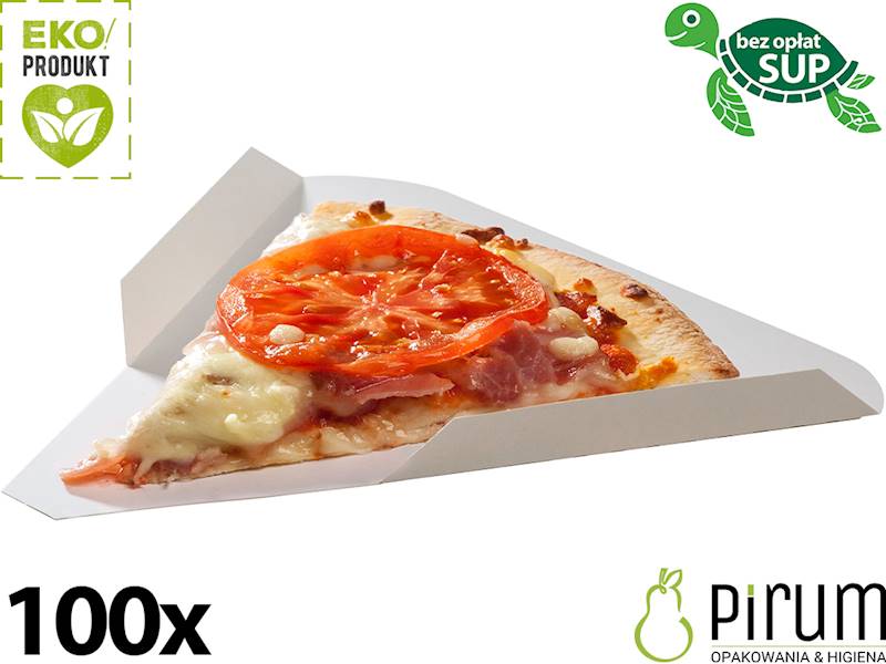 Trójkąt 22x23cm PAP na kawałek Pizzy 100szt