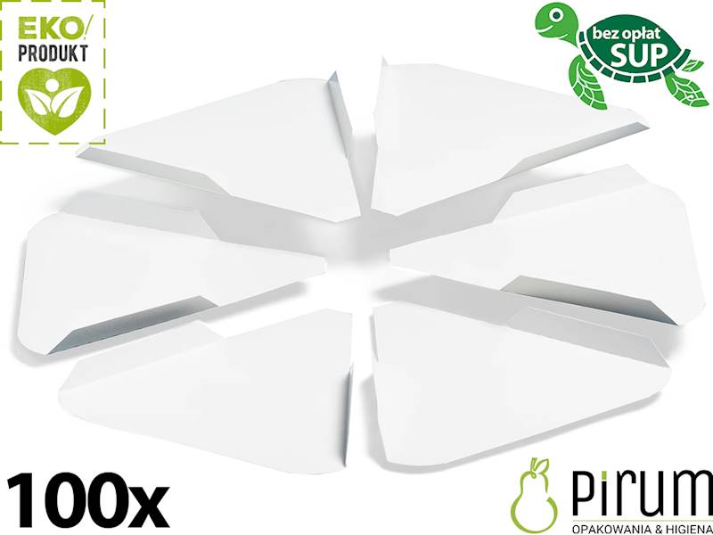 Trójkąt 22x23cm PAP na kawałek Pizzy 100szt