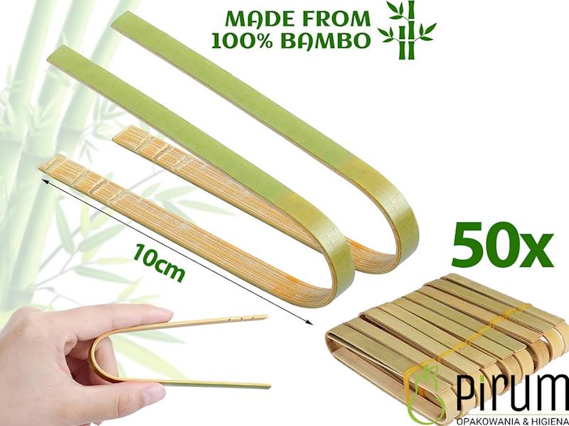 Szczypce z bambusa 10cm 10048 Papstar 50szt. 