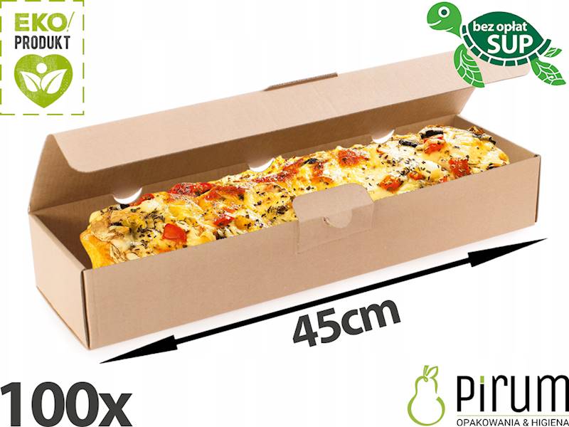 ZAPIEKANKA 45x6x11cm PAP Karton E Szary 100szt