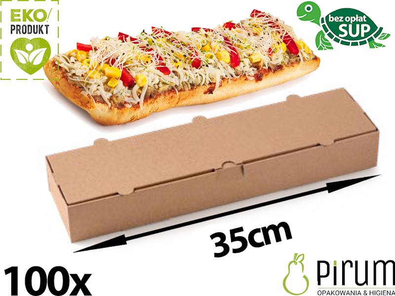 ZAPIEKANKA 35x6x11cm PAP Karton E Szary 100szt