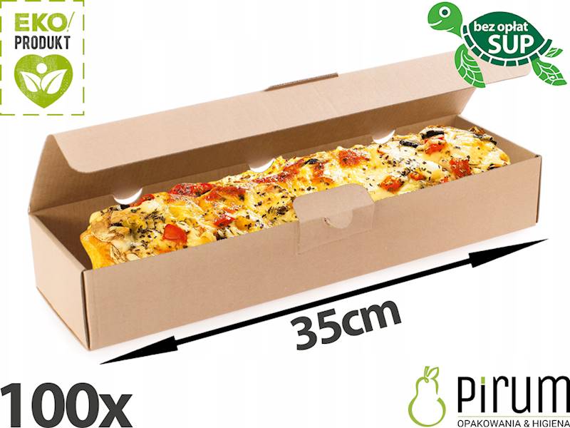 ZAPIEKANKA 35x6x11cm PAP Karton E Szary 100szt