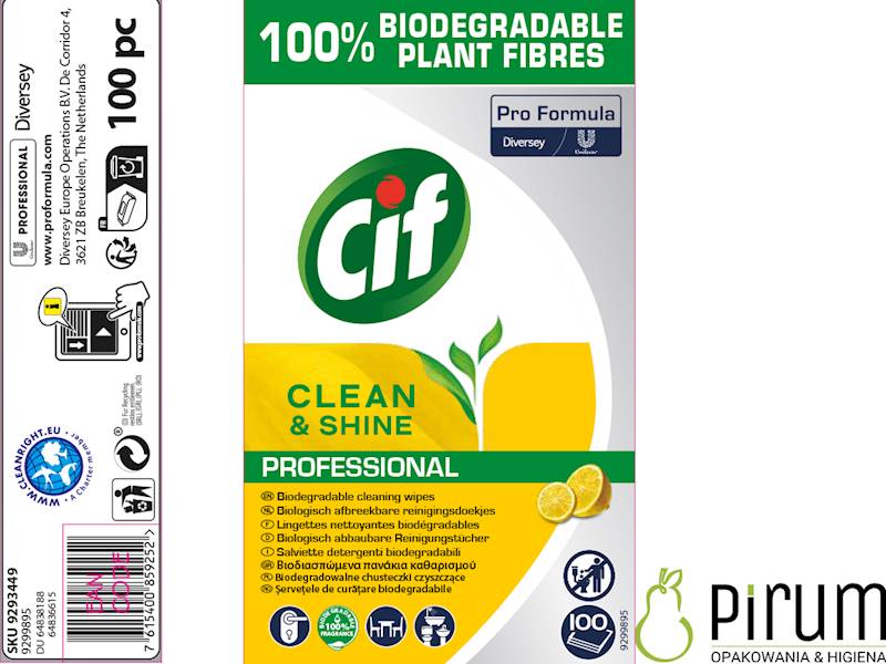 CIF PRO Chusteczki Czyszczące Ściereczki 100szt 