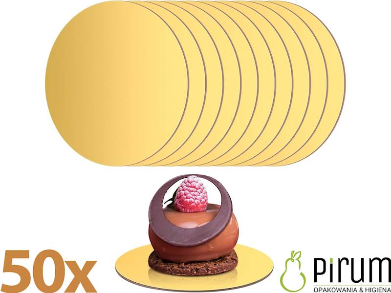 Podkład 24cm ZŁOTY Pod Tort 46104 Papstar 50szt