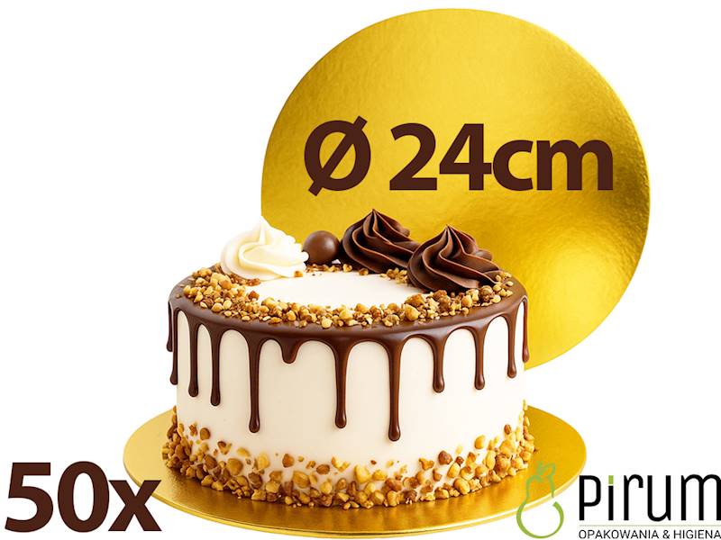 Podkład 24cm ZŁOTY 1100gr/m2 46104 Papstar 50szt