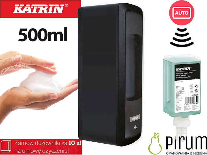 Katrin 44702 Dozownik Mydło PIANA AUTO BLACK 500ml