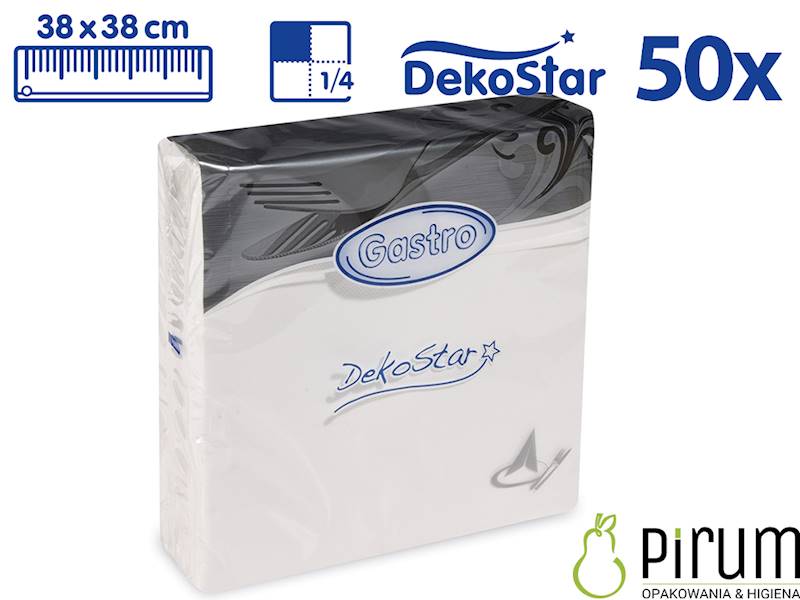 Serwetki 38x38 BIAŁE DekoStar 50szt Wimex 87000