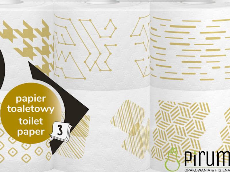 KARTIKA GOLD Papier Toaletowy 3w 24m Nadruk 10szt