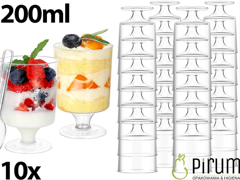 Kieliszek 200ml na Nóżce 45874 CRYSTAL 10szt