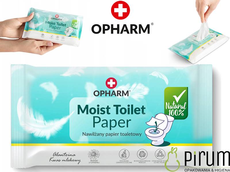 OPHARM® Nawilżany Papier Toaletowy 48szt
