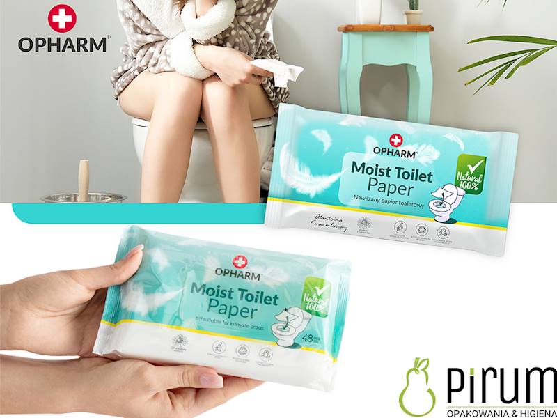 OPHARM® Nawilżany Papier Toaletowy 48szt