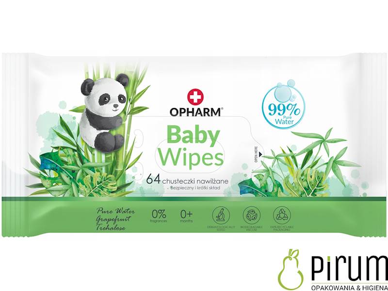 OPHARM® Baby Wipes Chusteczki Nawilżane 64szt