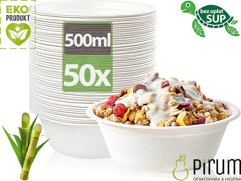 Miseczka 500ml Trzcina 16cm Kram NATURA 50szt 