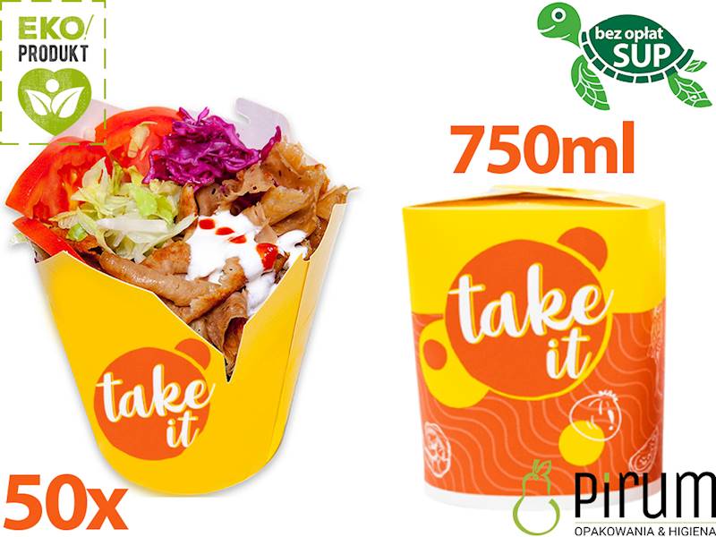 Food Box 750ml PAP TAKE IT 88808 Love Nature 50x