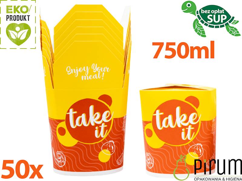 Food Box 750ml PAP TAKE IT 88808 Love Nature 50x