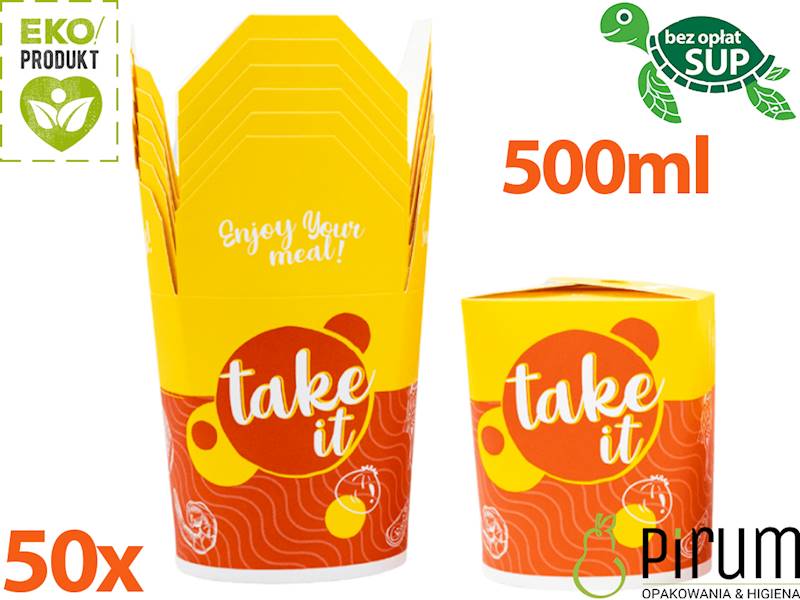 Food Box 500ml PAP TAKE IT 88792 Love Nature 50szt