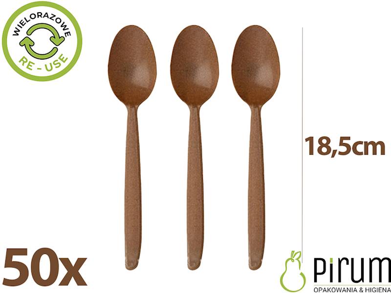 Łyżka WPC 18,5cm Włókno Drewniane Papstar 50szt