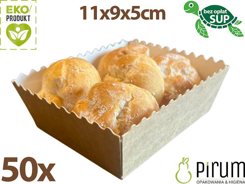 Abc Tacka 11x9x5cm Pap SNACK WAVE Brąz 50szt