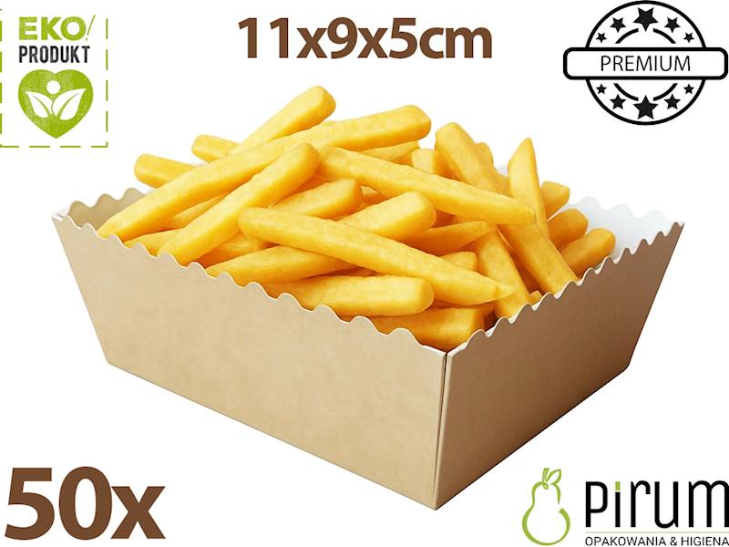 Abc Tacka 11x9x5cm Pap SNACK WAVE Brąz 50szt