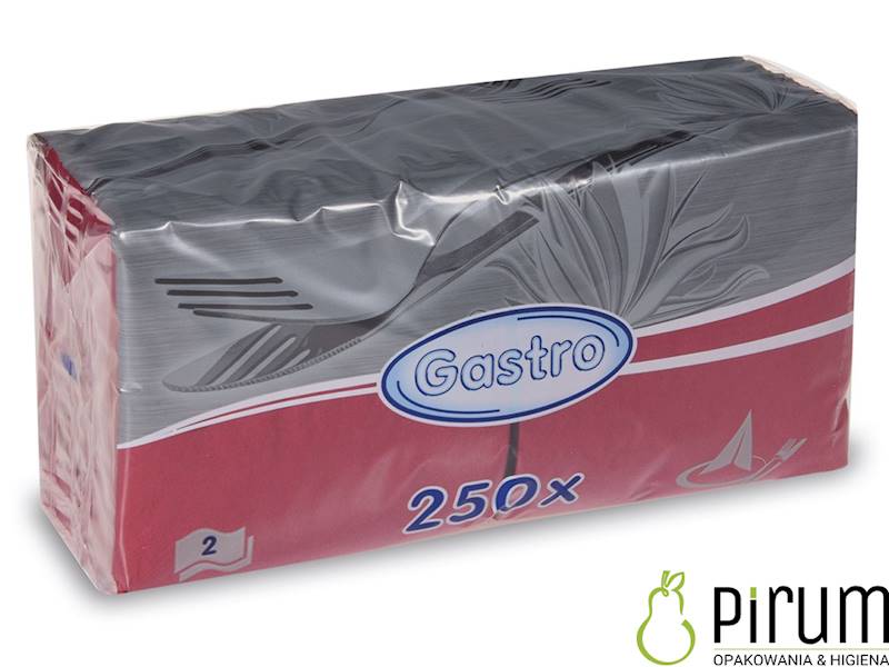 Serwetki 2w 33x33 Bordo 1/4 250szt Wimex 86908