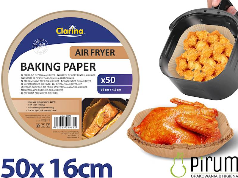 AIR FRYER 16cm Okrągły Wkład 5975 Clarina 50szt