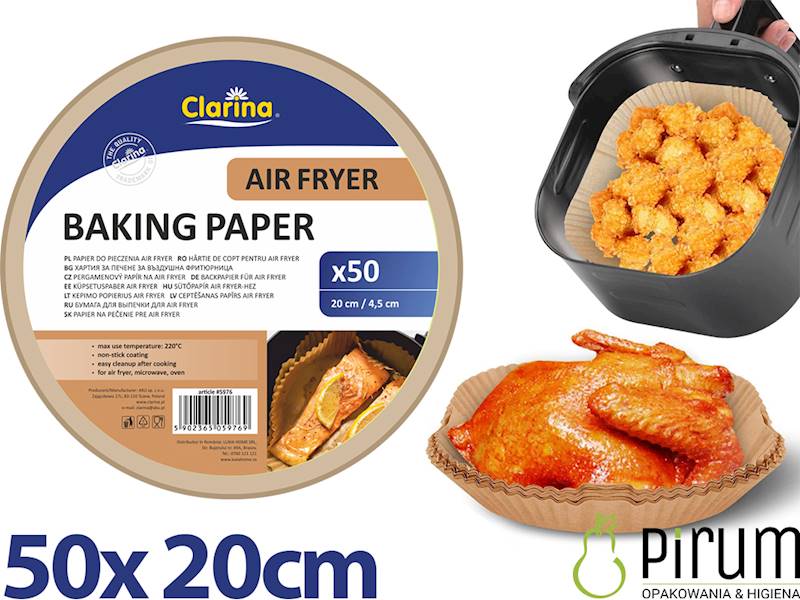 AIR FRYER 20cm Okrągły Wkład 5976 Clarina 50szt