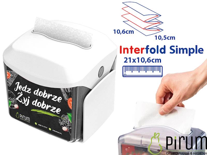 Dyspenser Serwetek InterFold 21x10 BIAŁY 2318