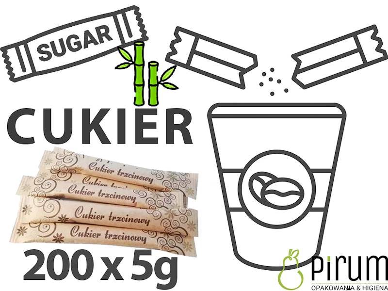 Cukier TRZCINOWY 5g Saszetka Standard 200szt (1kg)