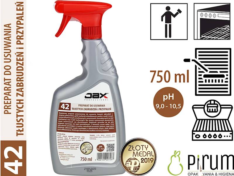 JAX 42" 750ml TŁUSTE ZABRUDZENIA PRZYPALENIA Spray