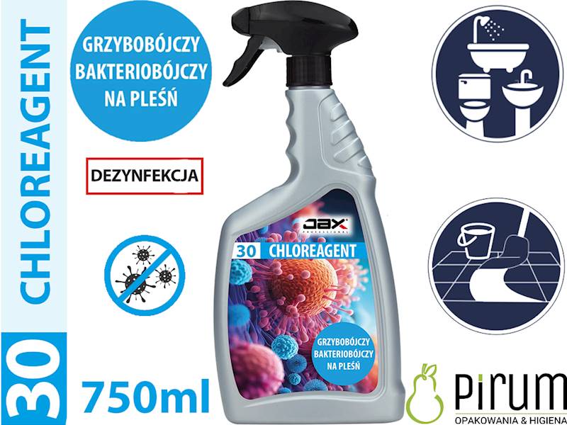 JAX 30" 750ml CHLOREAGENT Mycie Dezynfekcja Spray