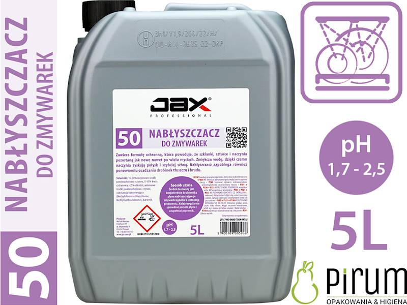 JAX 50" 5L NABŁYSZCZACZ Do Zmywarek