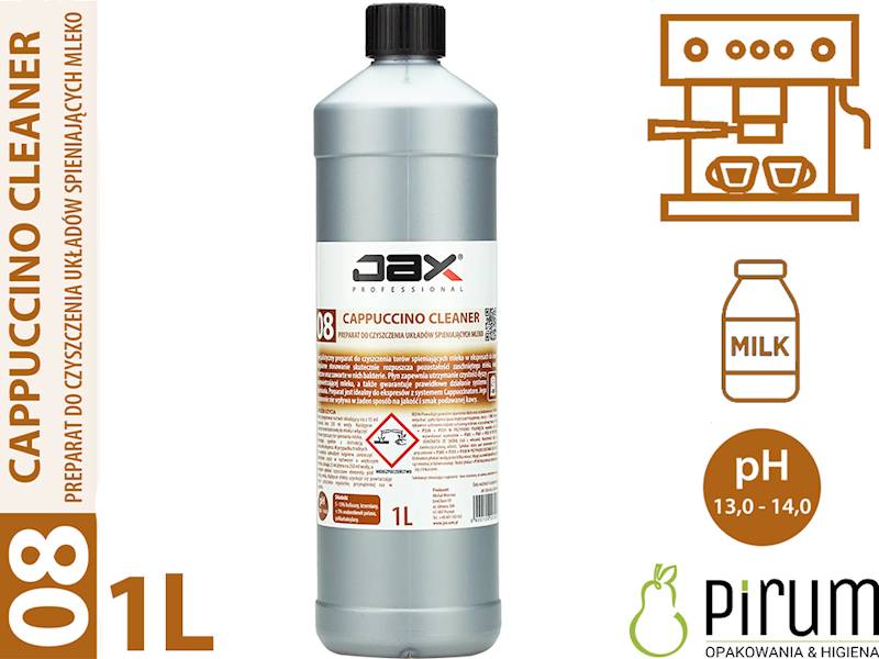 JAX 8" 1L CAPPUCCINO Czyszczenie Spieniaczy Mleka