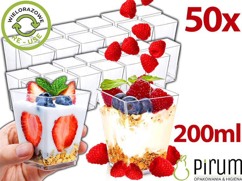 Fingerfood 200ml VERINE200 Piramida PS REUSE 50szt