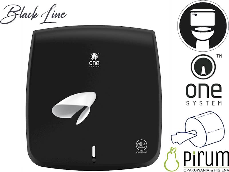 Ellis Podajnik One System S BLACK Papier Toaleta 