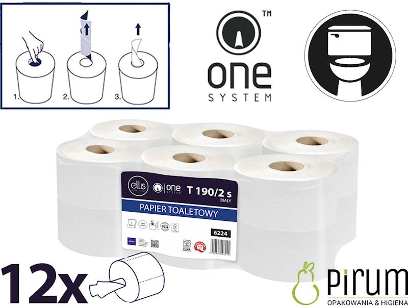 Ellis Papier Toalet 190/2 One System S 6224 12x