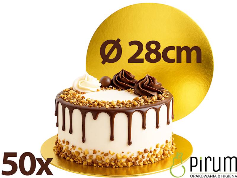 Podkład 28cm ZŁOTY 1100gr/m2 46106 Papstar 50szt