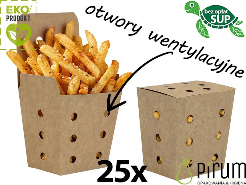 Pojemnik 80x57x100 PAP Kraft Perforacja 66319 25x