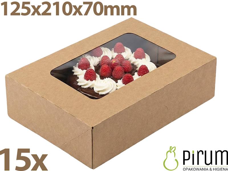 Pudełko 125x210x70 PAP/pe OKIENKO 65513 15szt