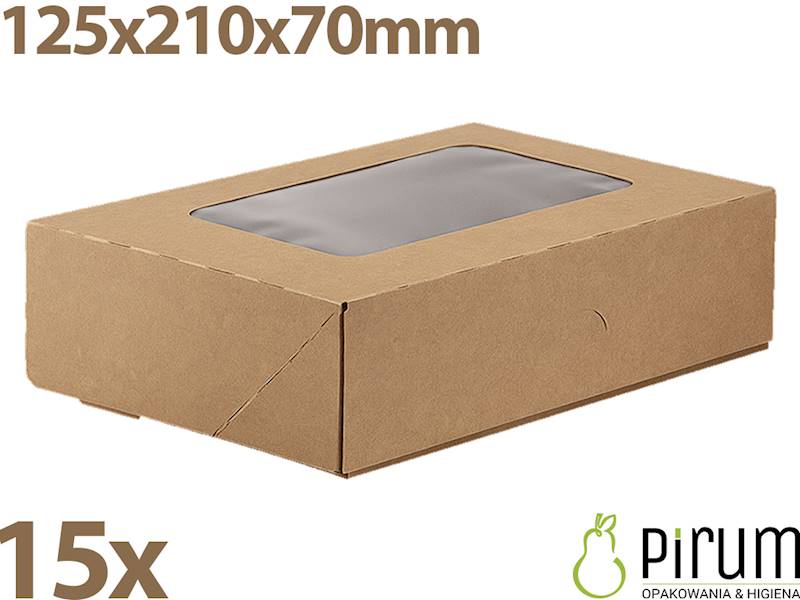 Pudełko 125x210x70 PAP/pe OKIENKO 65513 15szt