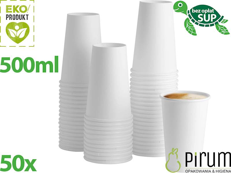 Kubek 500ml 90mm BIAŁY 30049 Love Nature 50x