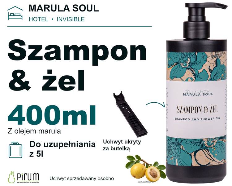 Marula Line 400ml INVISIBLE Szampon Żel Czarny