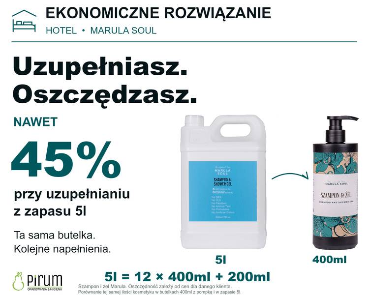 Marula Line 400ml INVISIBLE Szampon Żel Czarny