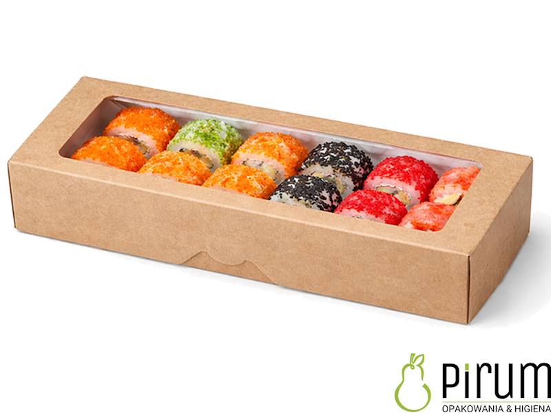 Pudełko 500ml 7x17x4 OKNO 25sz Papstar 45943