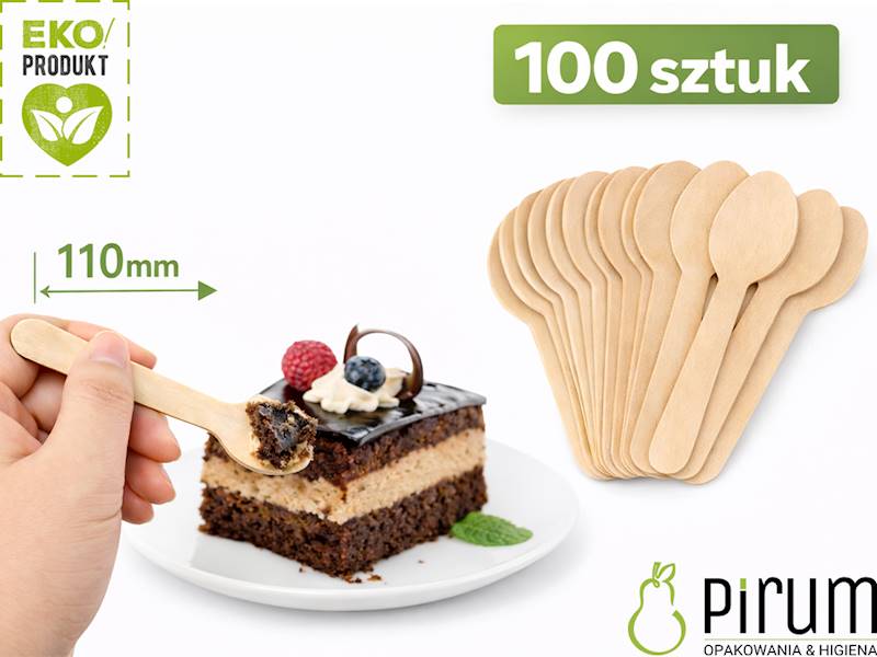 Łyżeczka 110mm DREWNO Love Nature 100szt 77672