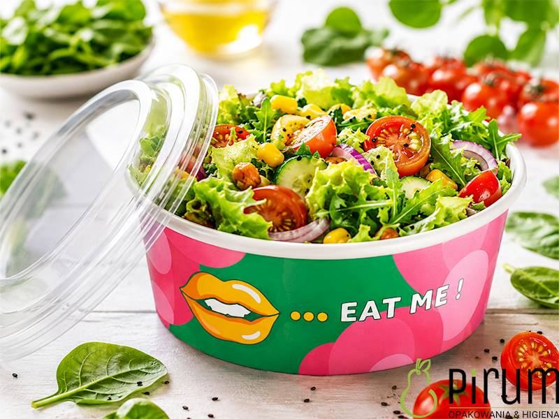 $ Miska 1300ml PAP 180mm EAT ME Pokepack 50szt 